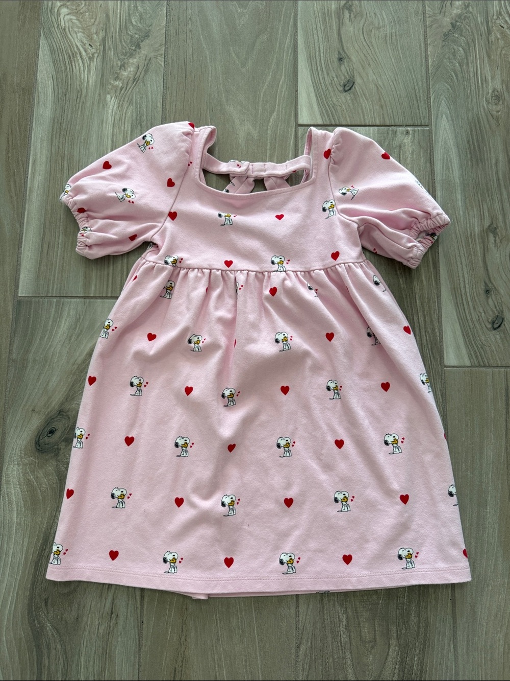 Janie and Jack Light Pink Snoopy Peanuts Valentines Dress